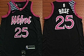 Timberwolves 25 Derrick Rose Black 2018 19 City Edition Nike Swingman Jersey,baseball caps,new era cap wholesale,wholesale hats